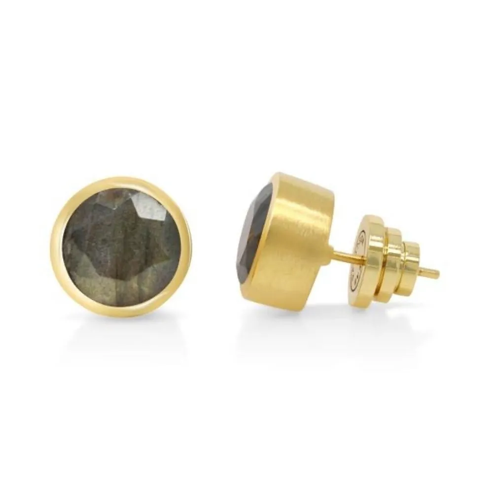 10MM Gemstone Stud Earrings