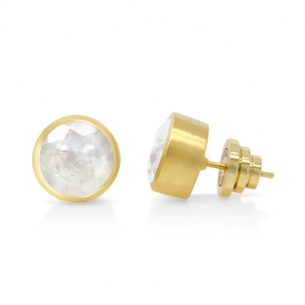 10MM Gemstone Stud Earrings