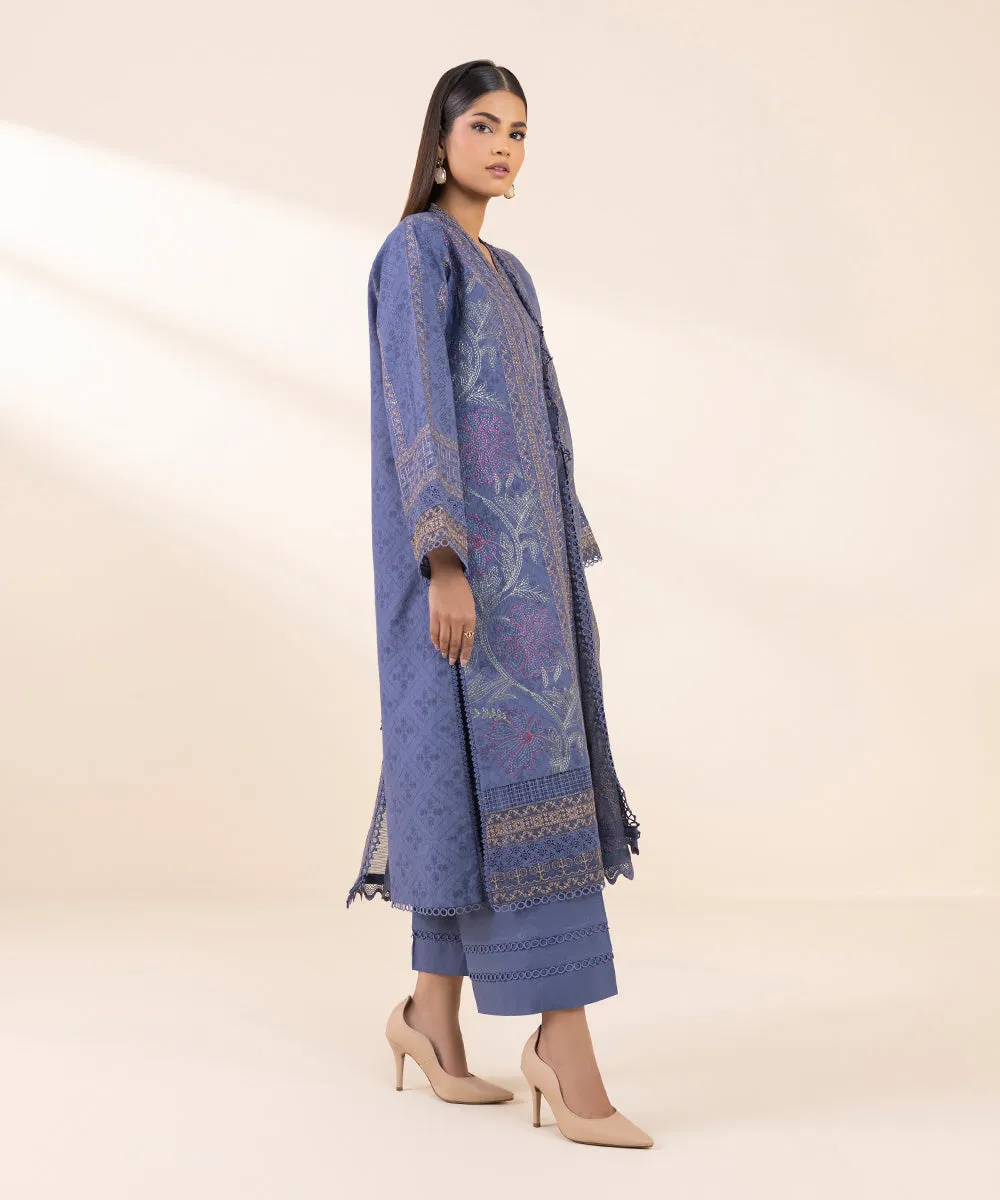 3 Piece - Embroidered Jacquard Suit