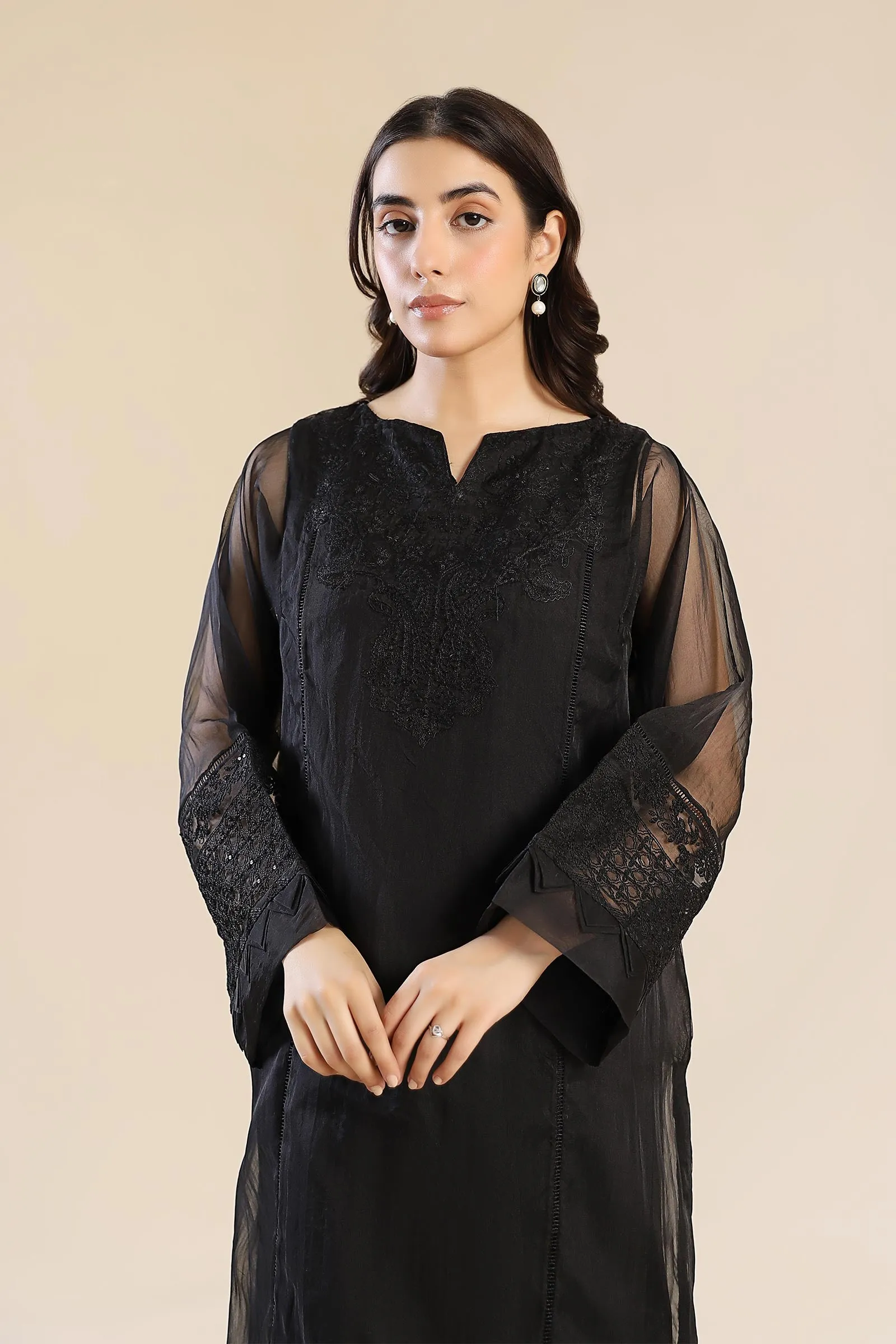 3 Piece Embroidered Organza Suit | MB-F24-604