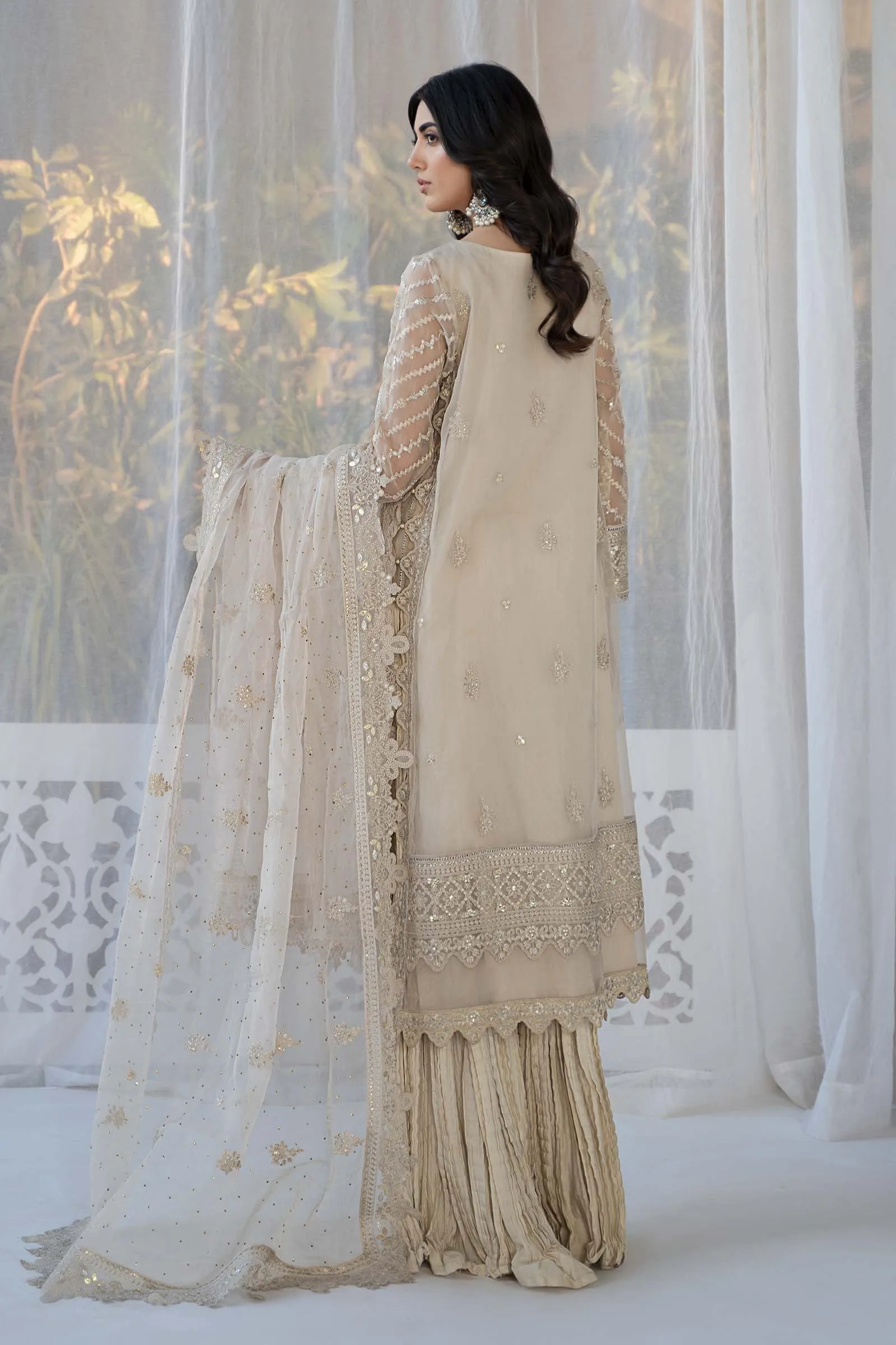 3 Piece Embroidered Organza Suit | SF-EF24-29