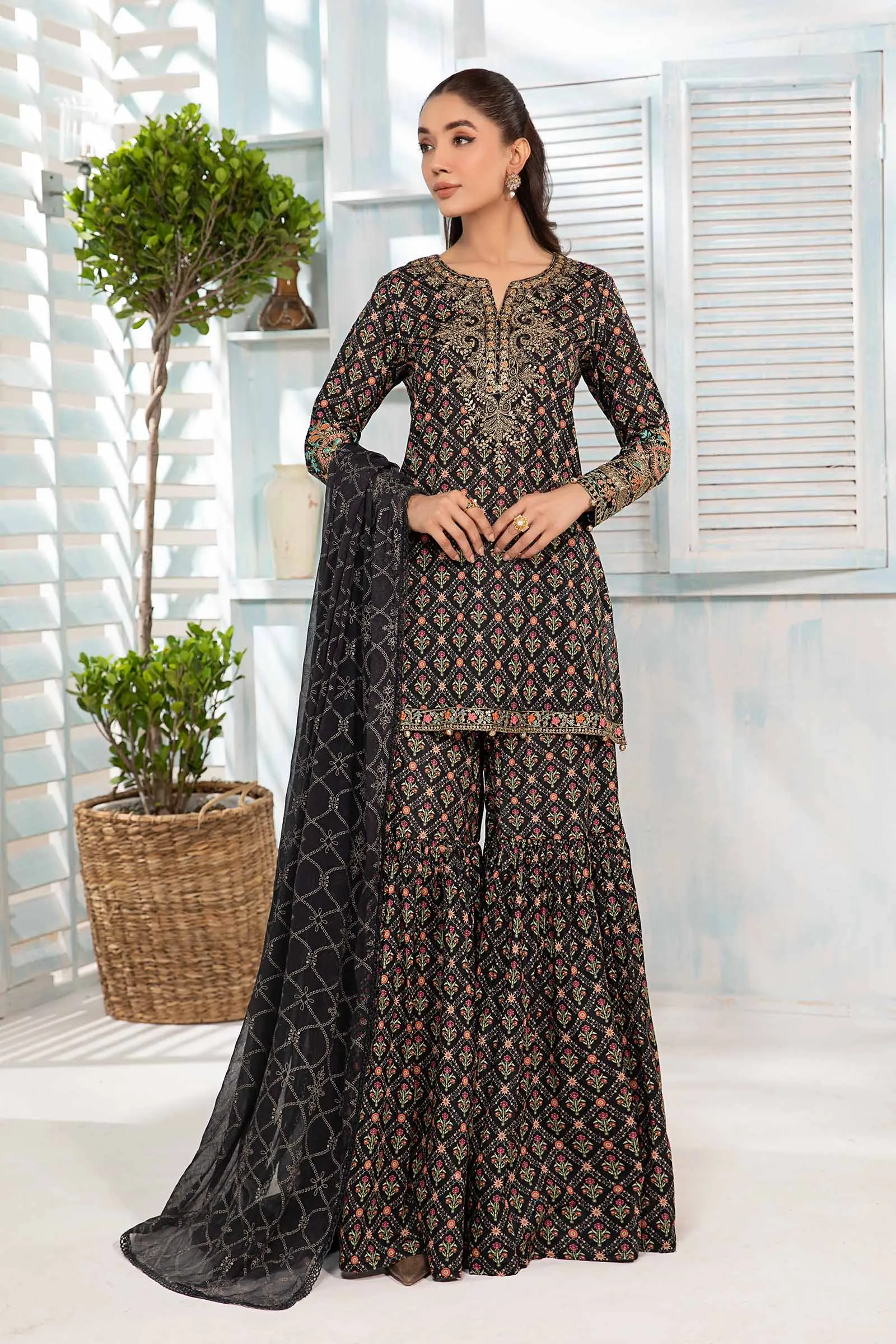 3 Piece Printed Lawn Suit | DW-EA24-71