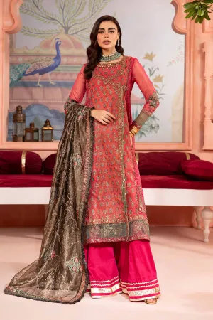 3 Piece Printed Organza Suit | SF-PF24-06