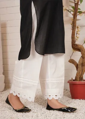 AKS E JAHAN - Scalloped Culottes White - TR-A-102A