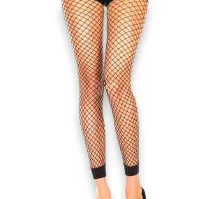 Alluring Footless Black Fishnet Tights