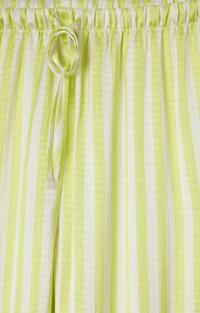 American Vintage Shaning Trousers in Fluro Yellow Stripes