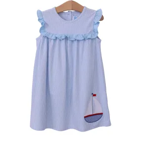 Applique Dress - Sailboat