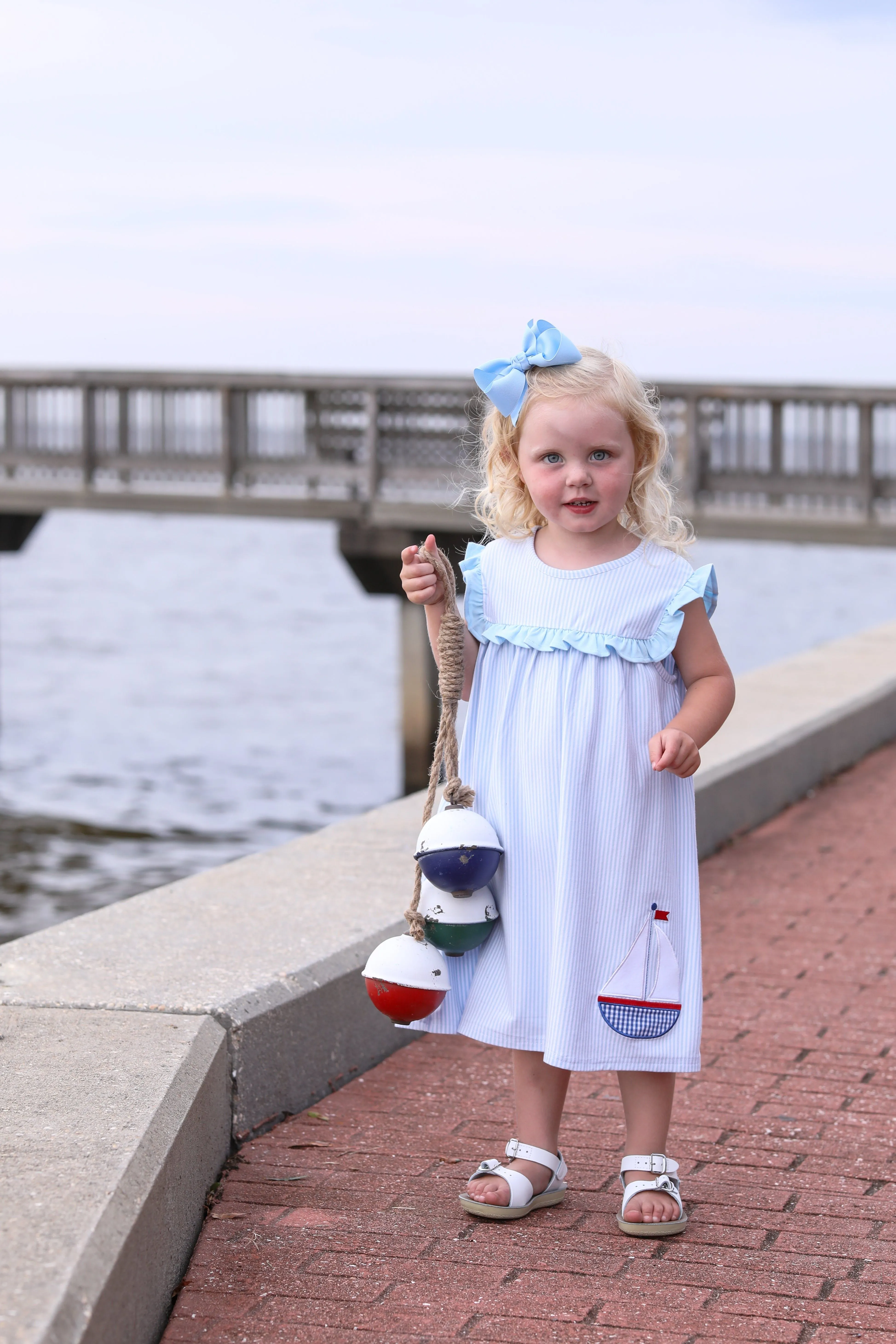 Applique Dress - Sailboat