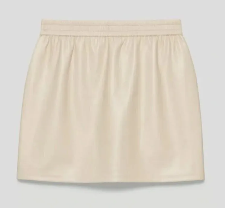 Aritzia Babaton Faux Leather Mini Skirt (LG)