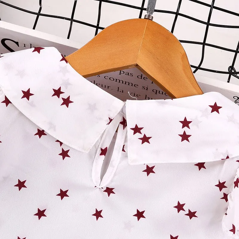 Autumn And Winter New Children's Clothing Korean Version Of The Star Long-sleeved Top Dress Pants