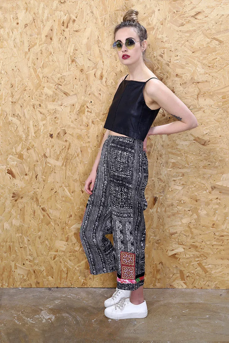 Aztec Print Wide Leg Trousers