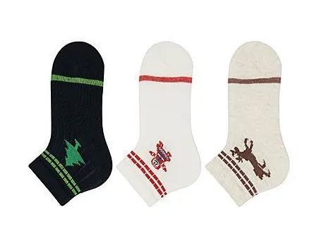 Baby Christmas Ankle Socks 3Pk (0-18mths)