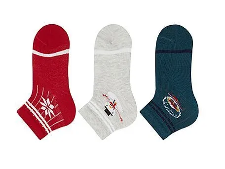 Baby Christmas Ankle Socks 3Pk (0-18mths)