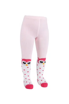 Baby Girl Tights Owl Red (3-12mths)