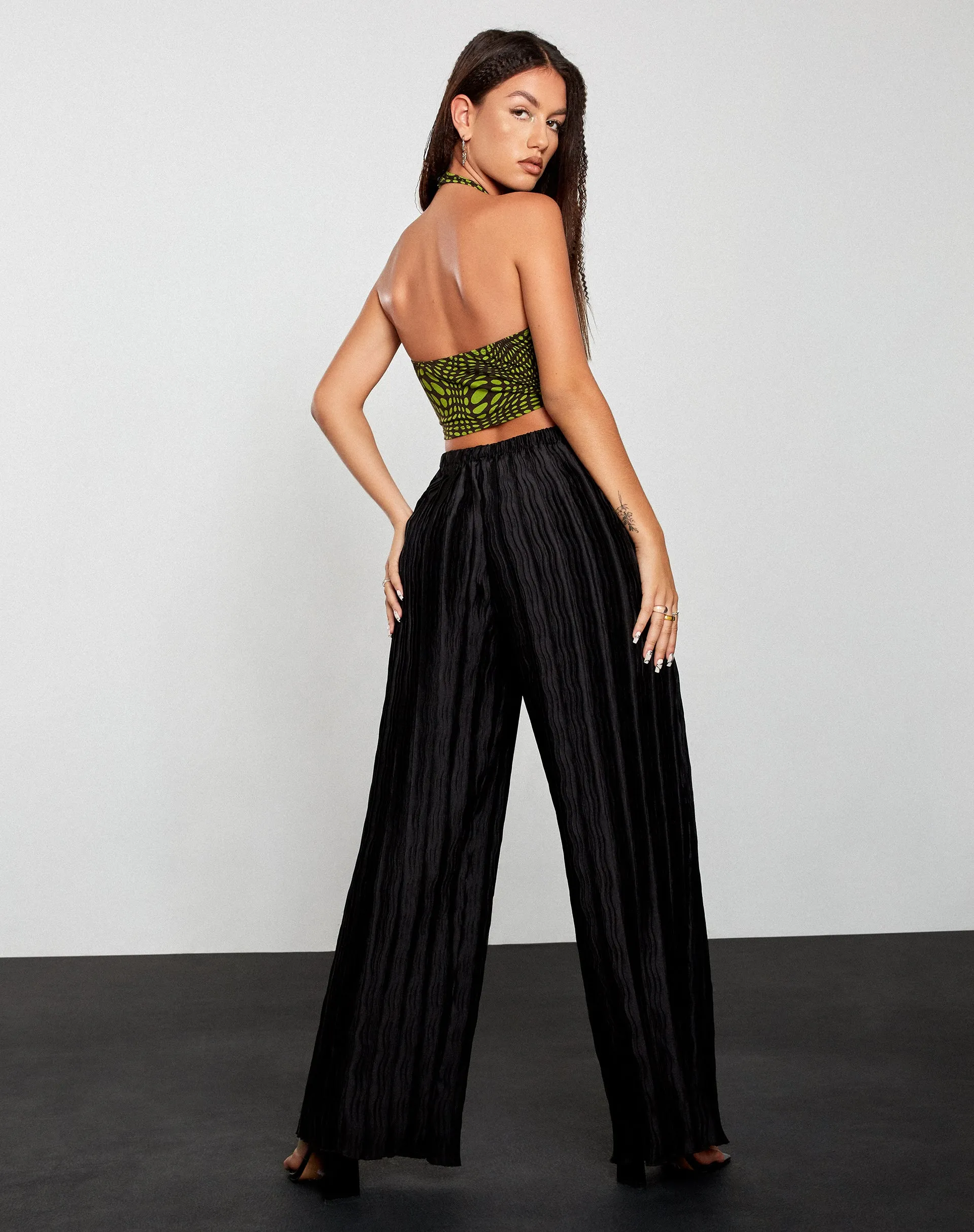 Bian Trouser in Crinkle Black