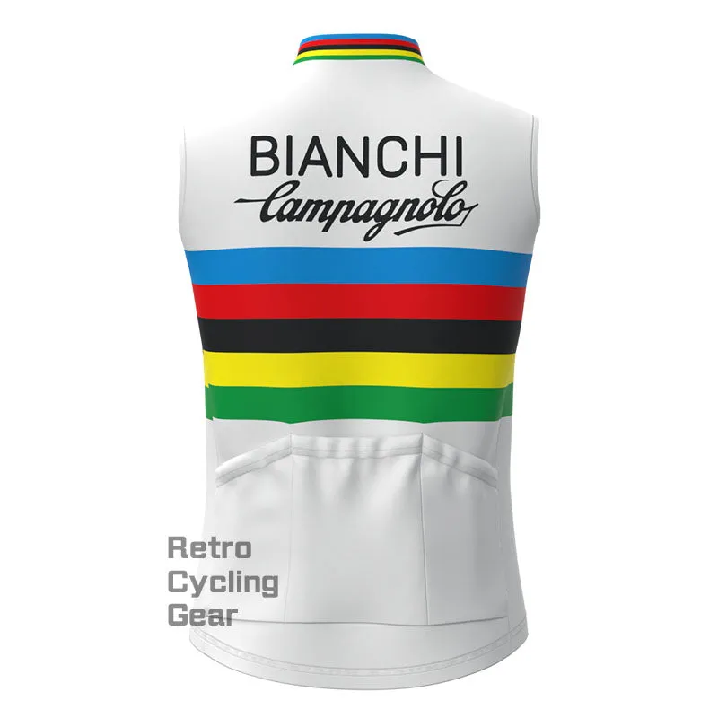 Bianchi Stripe Fleece Retro Cycling Vest