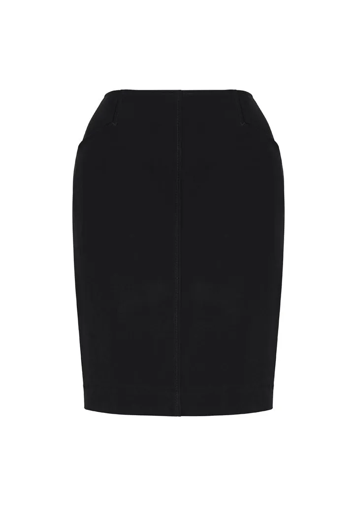 Biz Corporate Womens Bandless Pencil Skirt (20717)-Clearance