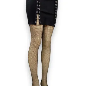 Black Rhinestone Fishnet Tights