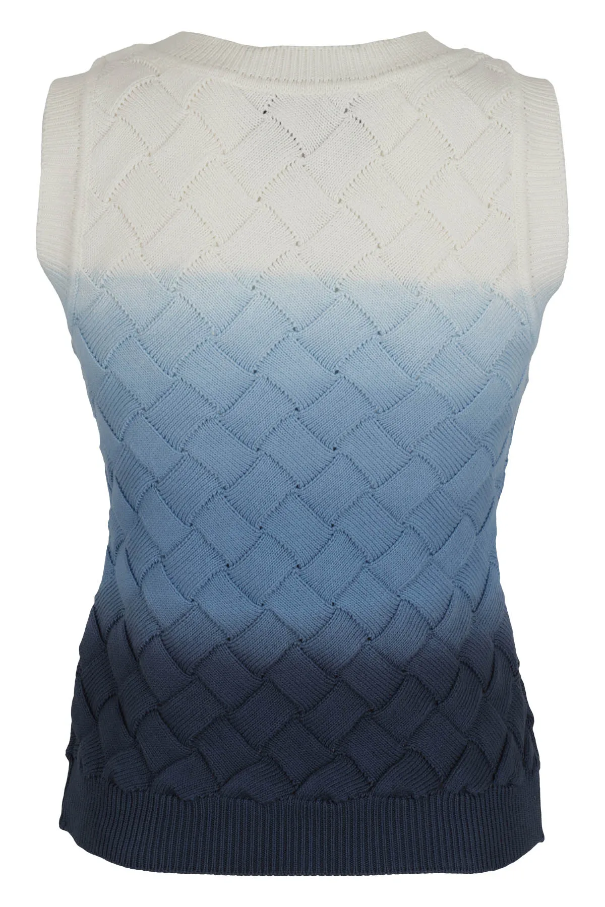 Boutique Moschino Tie-Dyed Interwoven-Design Knitted Vest