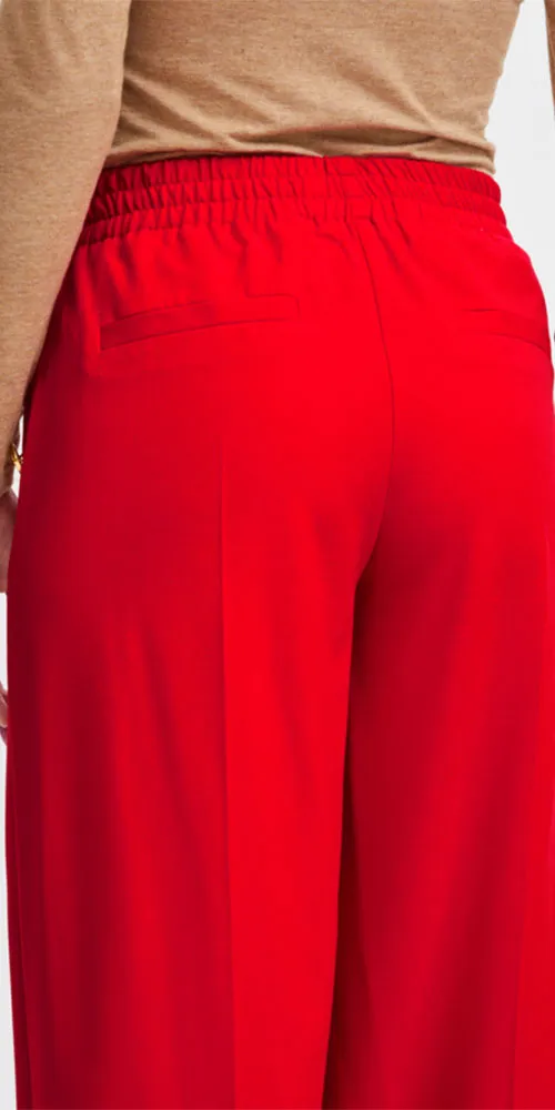 B.Young Wide Leg Trousers, red