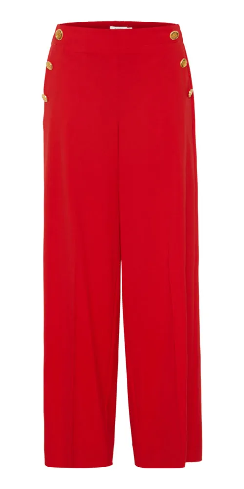 B.Young Wide Leg Trousers, red