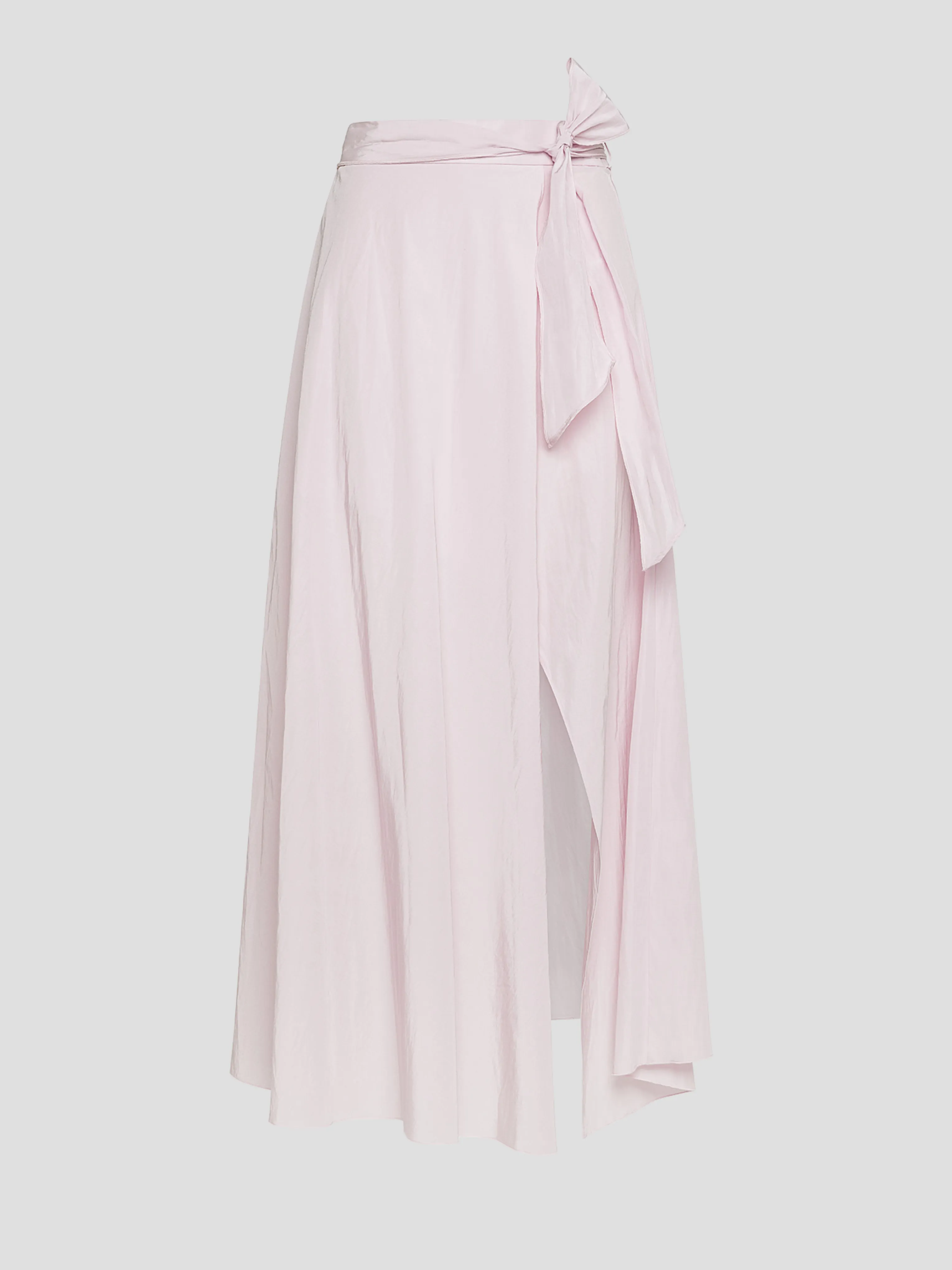 Chic Taffetas Long Wrapover Skirt