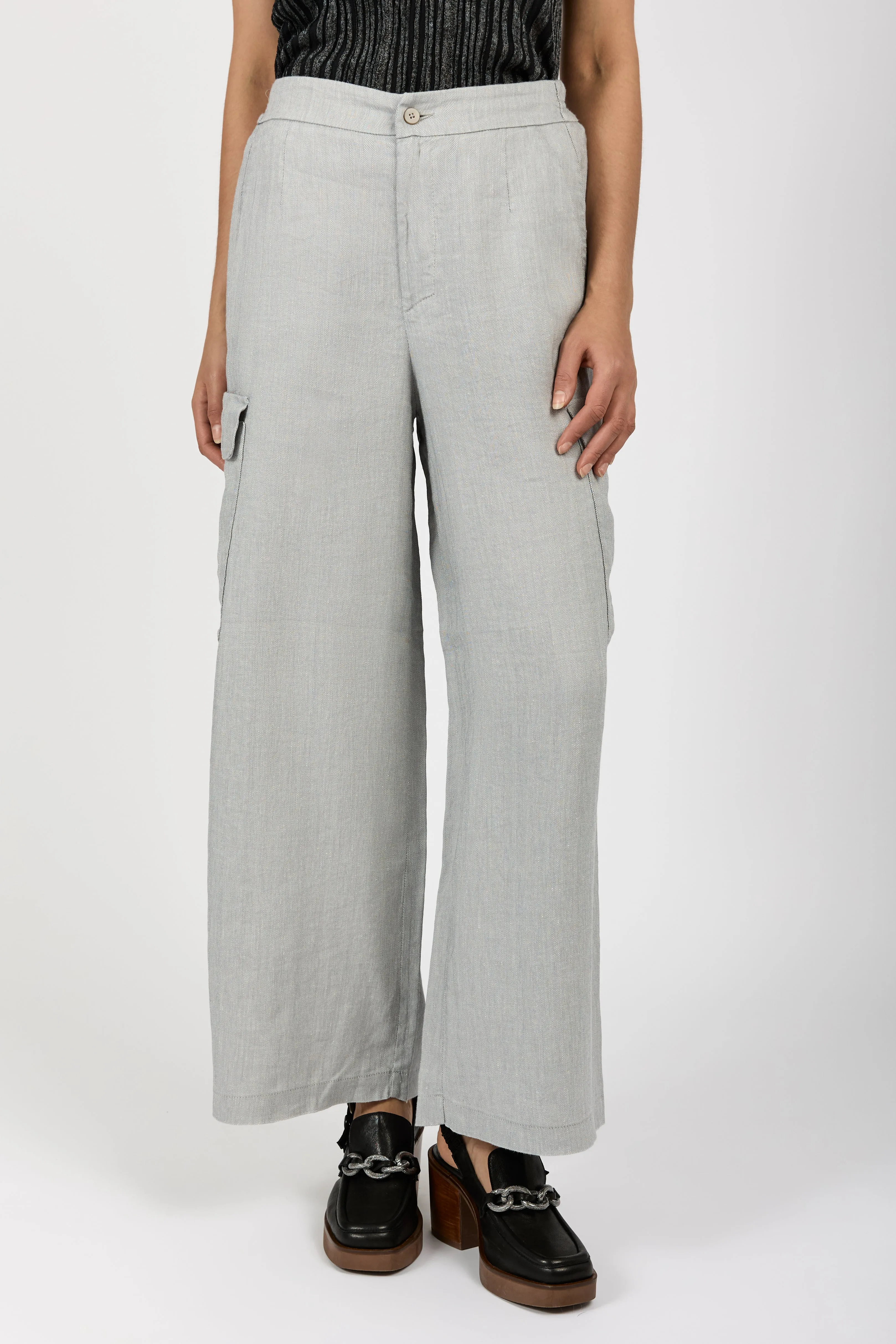 Comfort Fit Trouser Pant in Light Grey