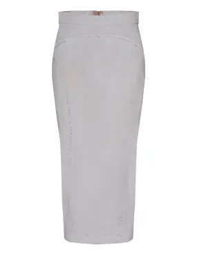 Cotton Panel Pencil Skirt