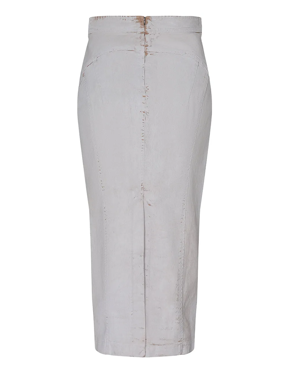 Cotton Panel Pencil Skirt