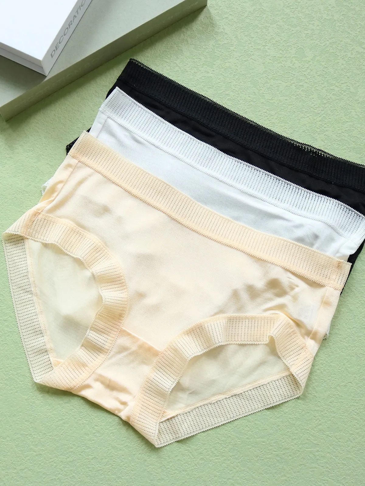 Culotte Tricotée Confortable en Soie de Mûrier (Soutien-Gorge NON Inclus)