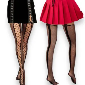 Fishnet Thigh High Waist Suspender Tights