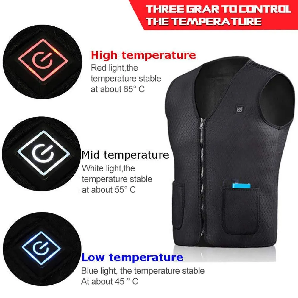 FLEXIBLE USB RECHARGEABLE INFRARED HEATING VEST