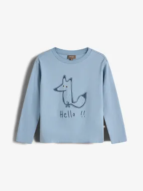 Foxie Long Sleeved T-shirt - Kids - Blue