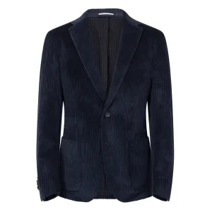 FRADI Melange Corduroy Blazer Jacket NAVY