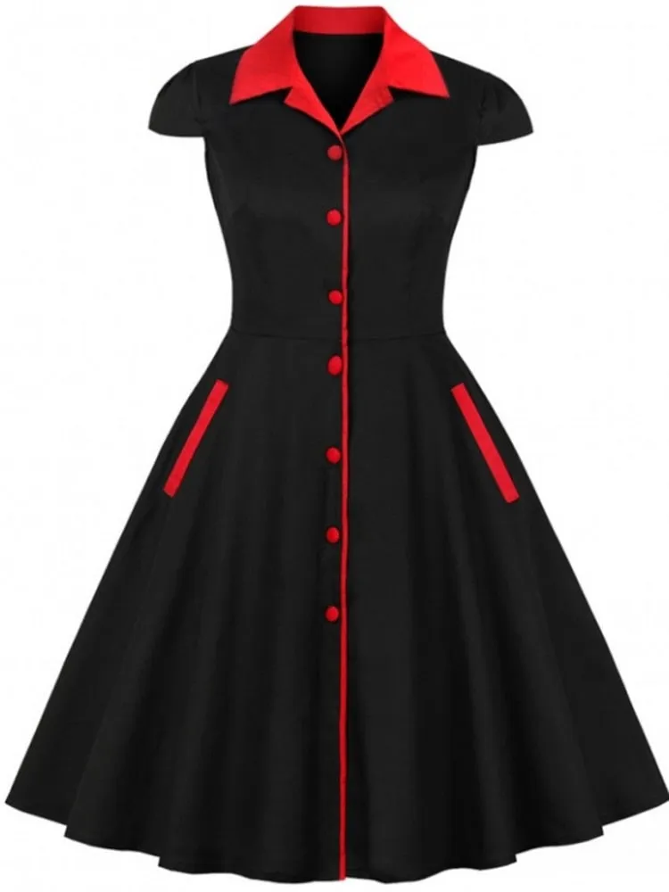 Funki Buys | Dresses | Women's Retro Rockabilly Swing Dress