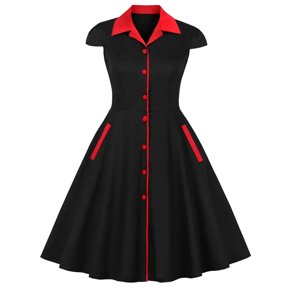 Funki Buys | Dresses | Women's Retro Rockabilly Swing Dress