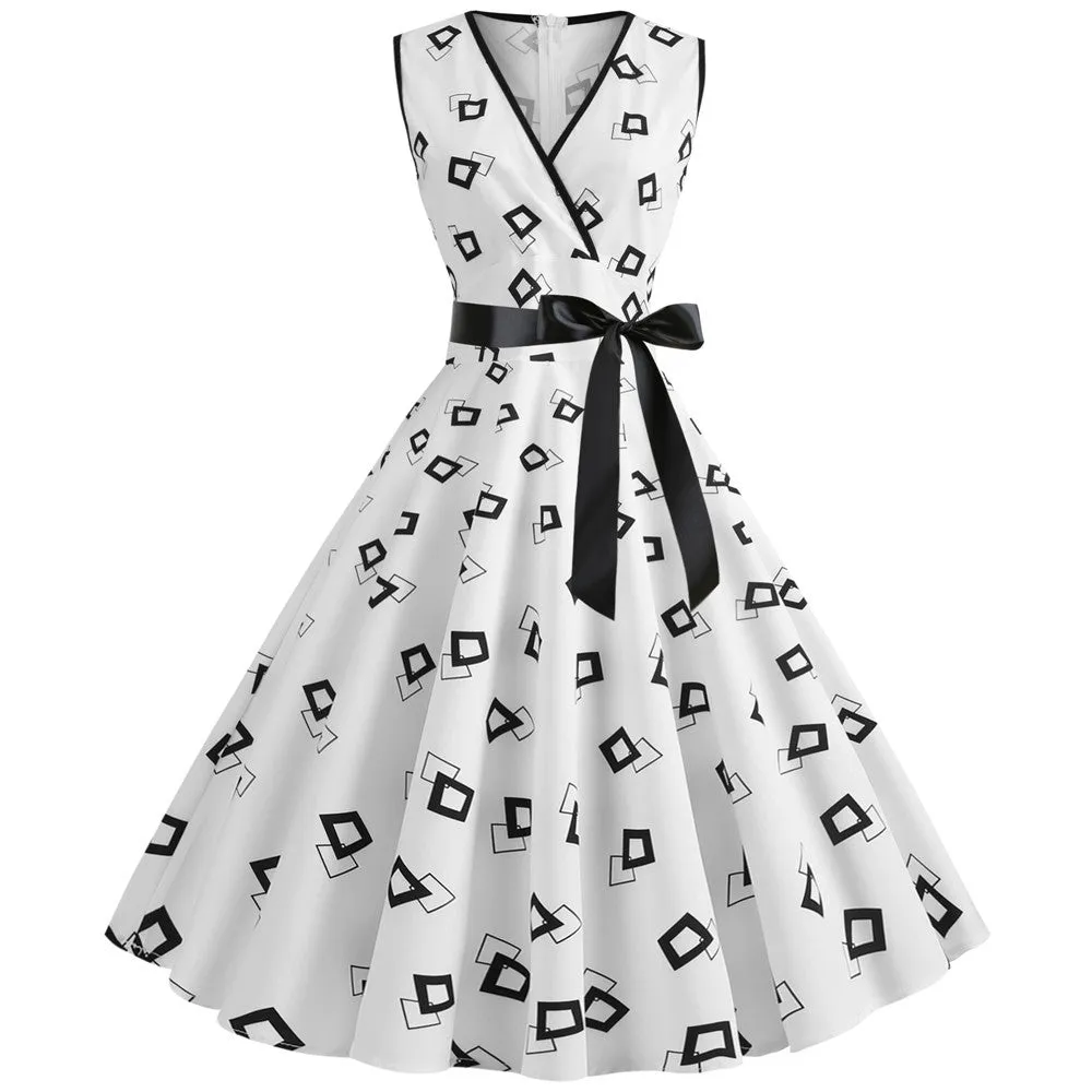 Funki Buys | Dresses | Women's Retro Swing Polka Dot Dresses