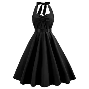 Funki Buys | Dresses | Women's Rockabilly Swing Halter Dress