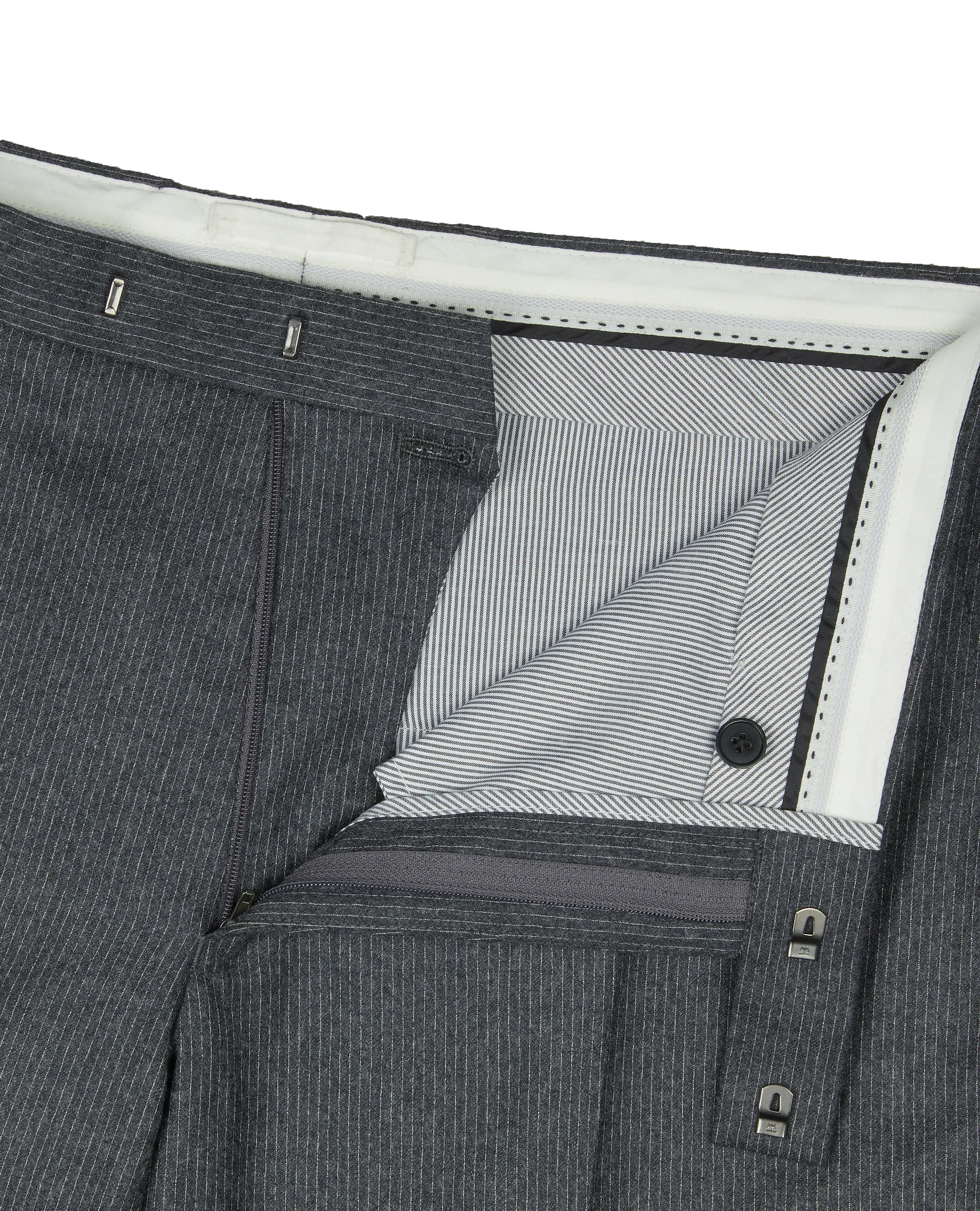 Gainsborough Slim Fit Grey Pinstripe Trousers