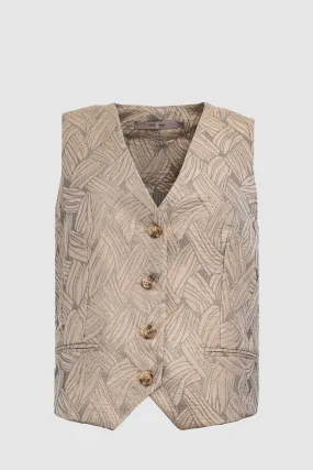 Glassy Vest in Grey and Sand