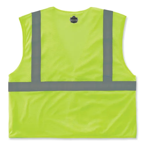 Glowear 8210hl Class 2 Economy Mesh Hook And Loop Vest, Polyester, X-small, Lime, Ships In 1-3 Business Days