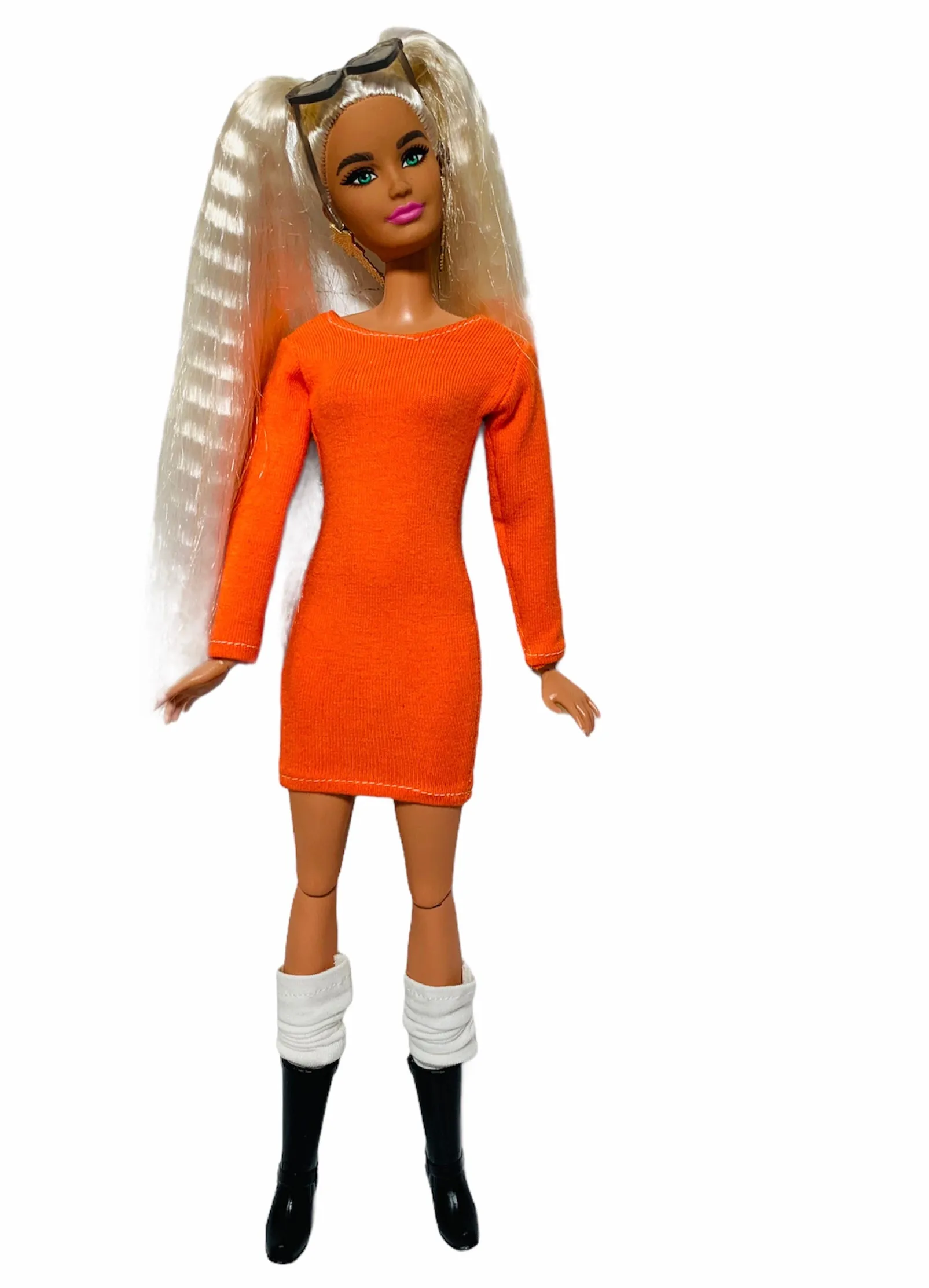 Halloween dress for Barbie doll orange Dress