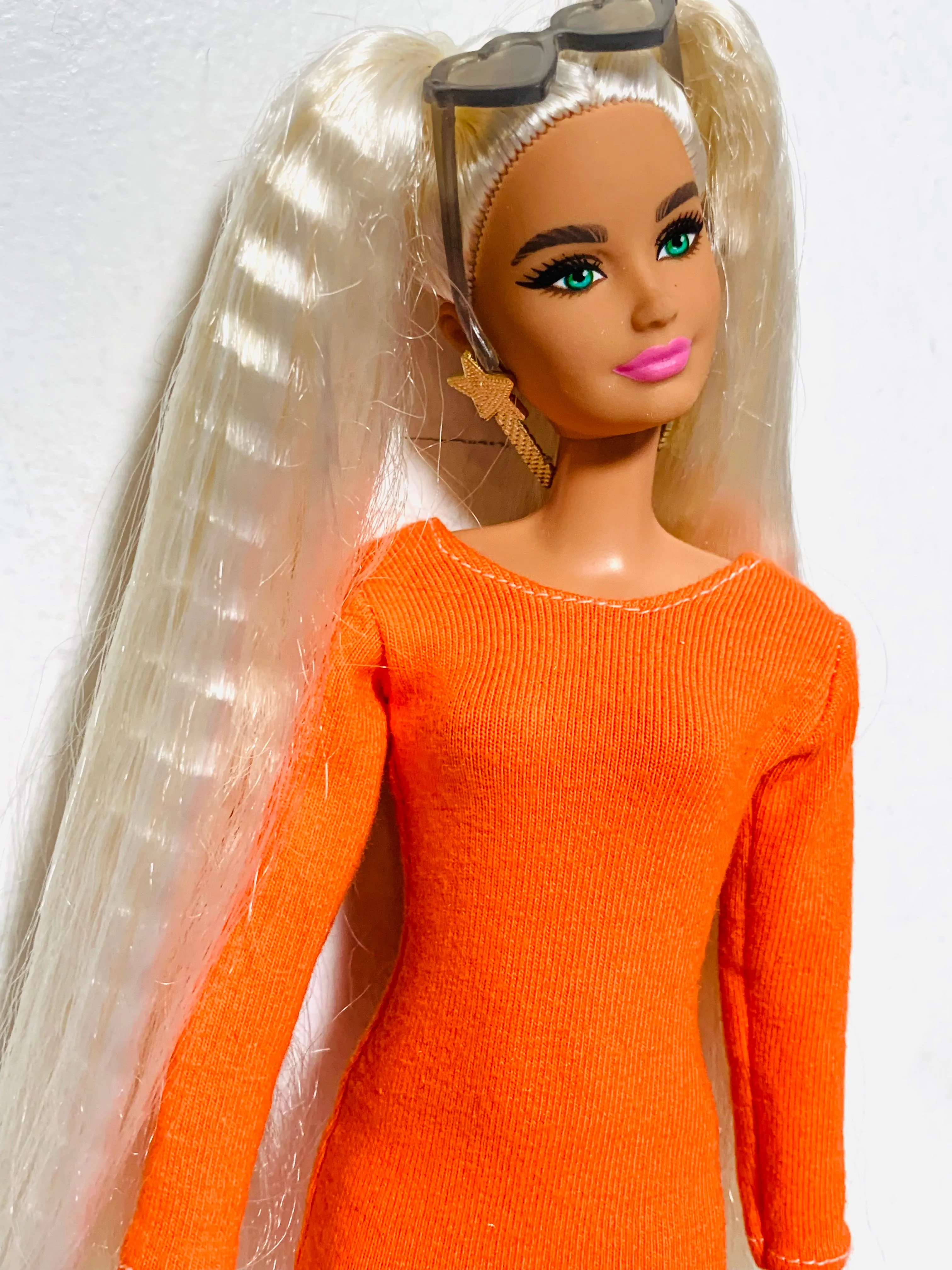 Halloween dress for Barbie doll orange Dress