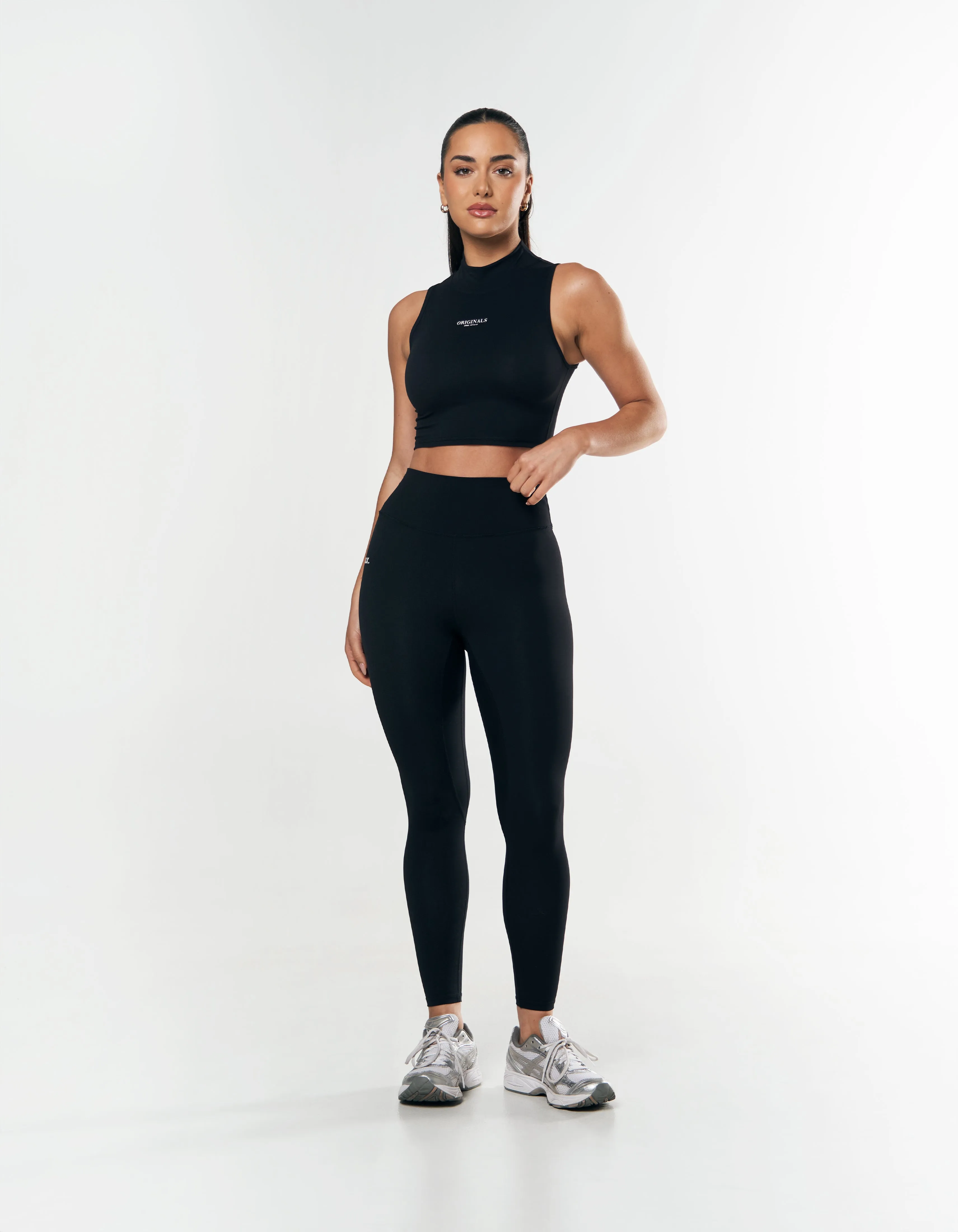 High Neck Cropped tank NANDEX ™ - Black