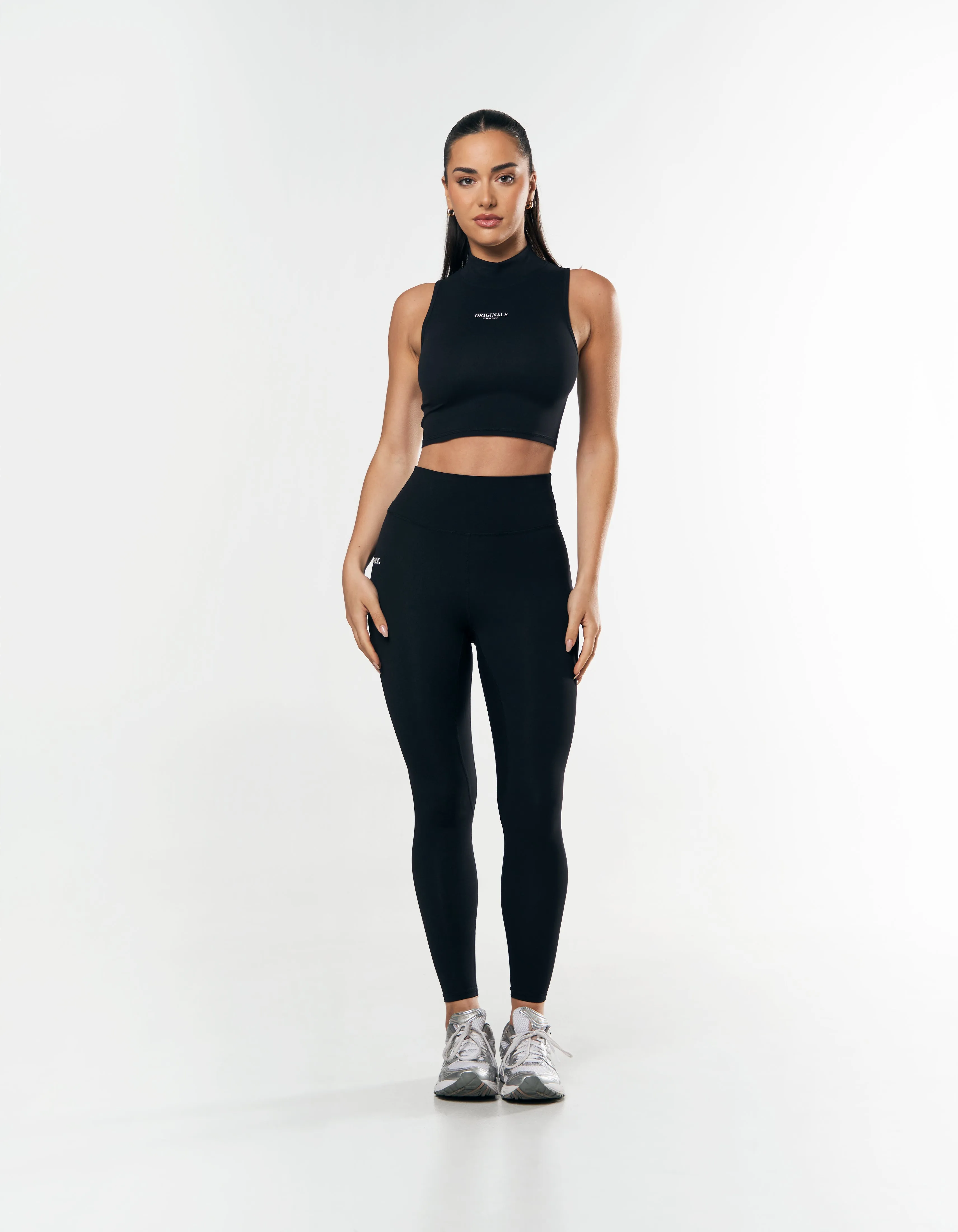 High Neck Cropped tank NANDEX ™ - Black