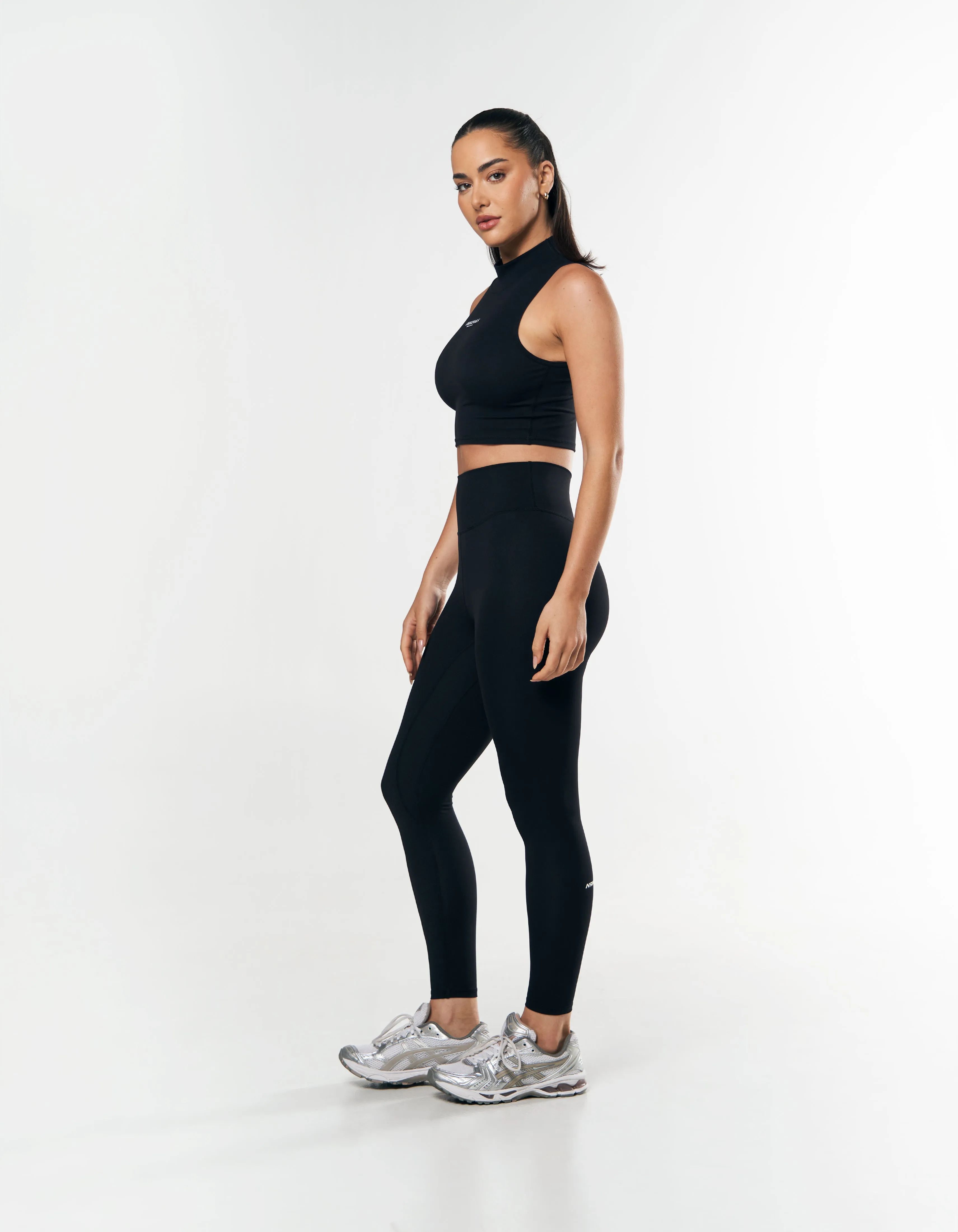 High Neck Cropped tank NANDEX ™ - Black