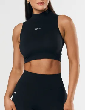 High Neck Cropped tank NANDEX ™ - Black