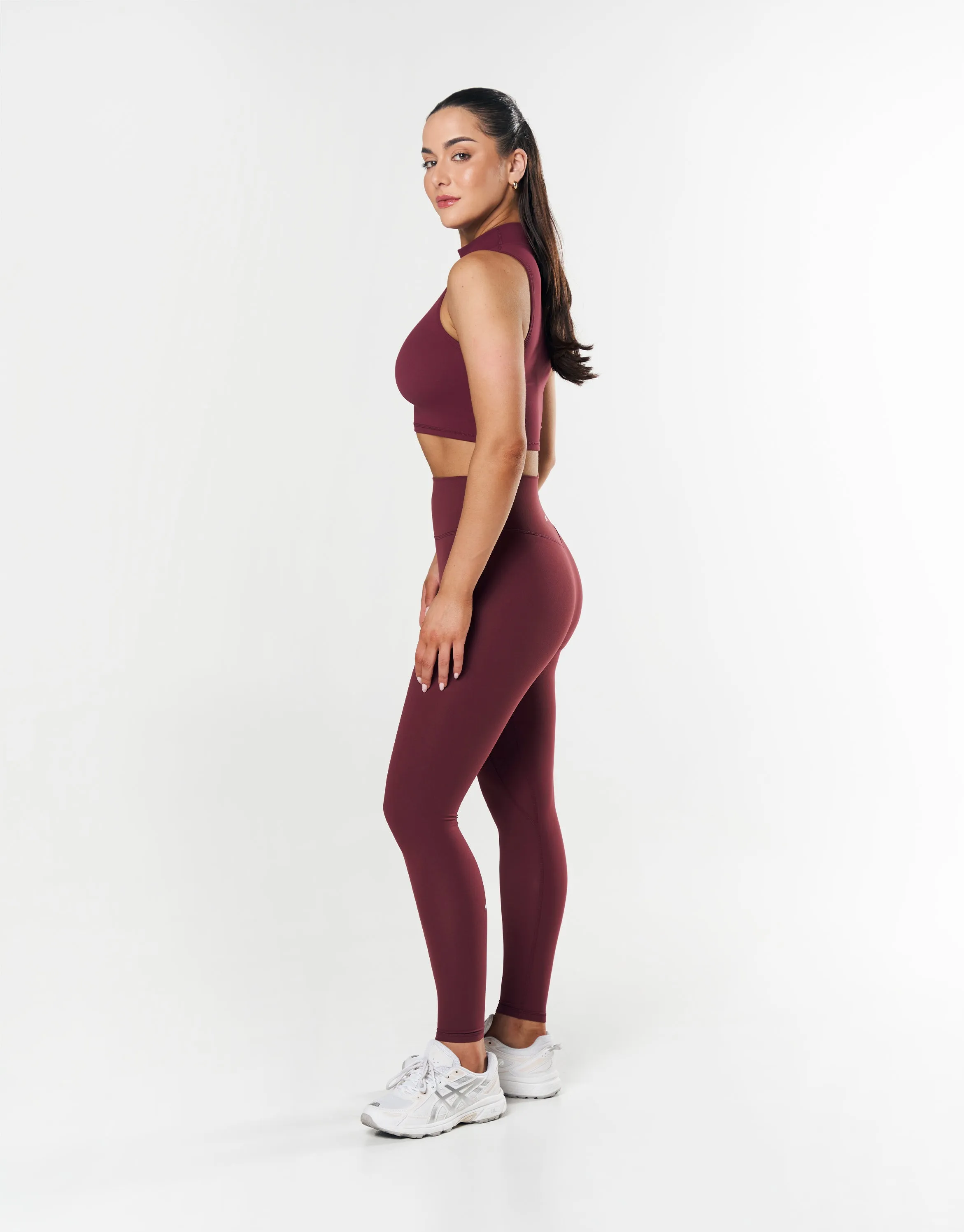 High Neck Cropped Tank NANDEX ™ Maple - Burgundy