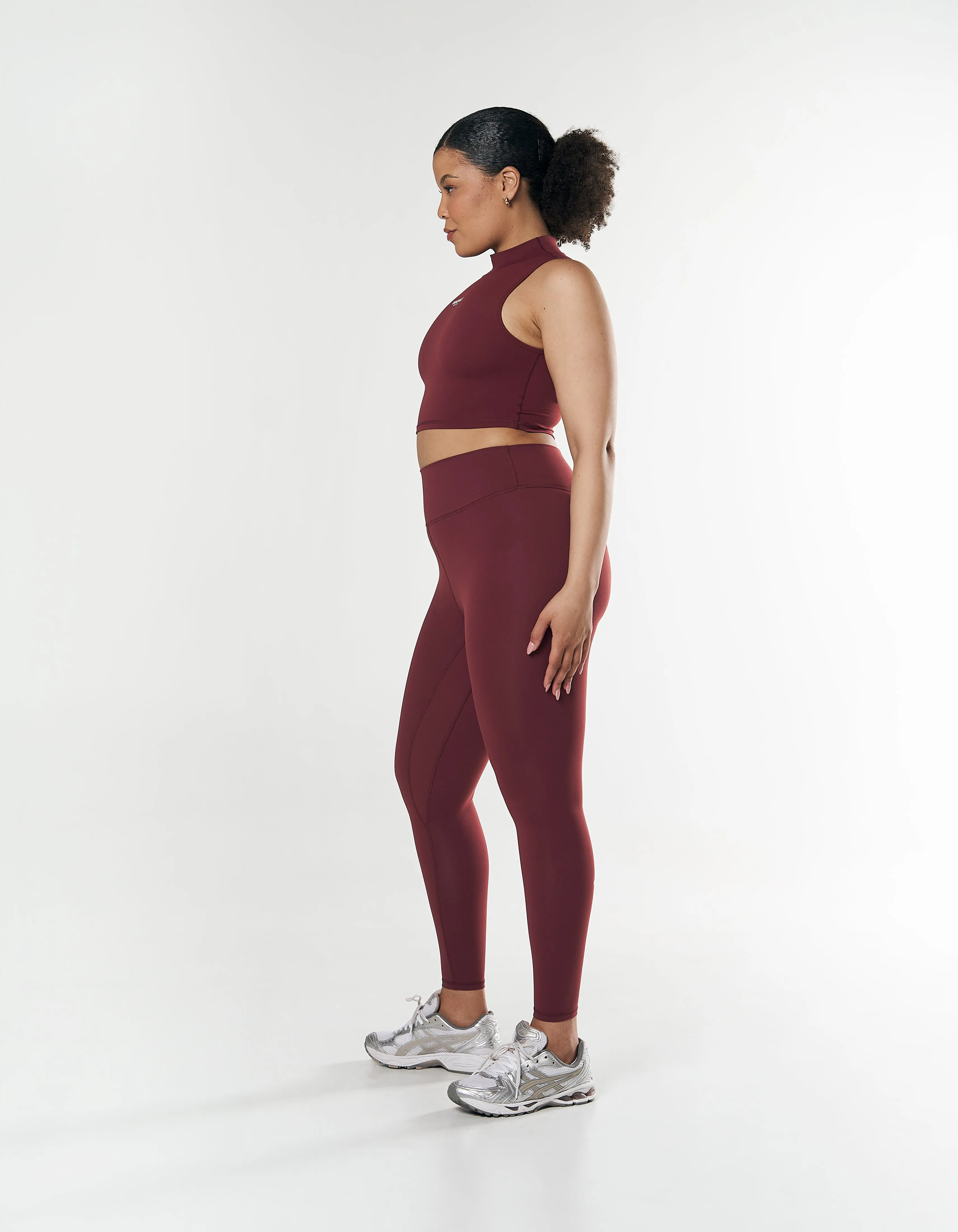 High Neck Cropped Tank NANDEX ™ Maple - Burgundy