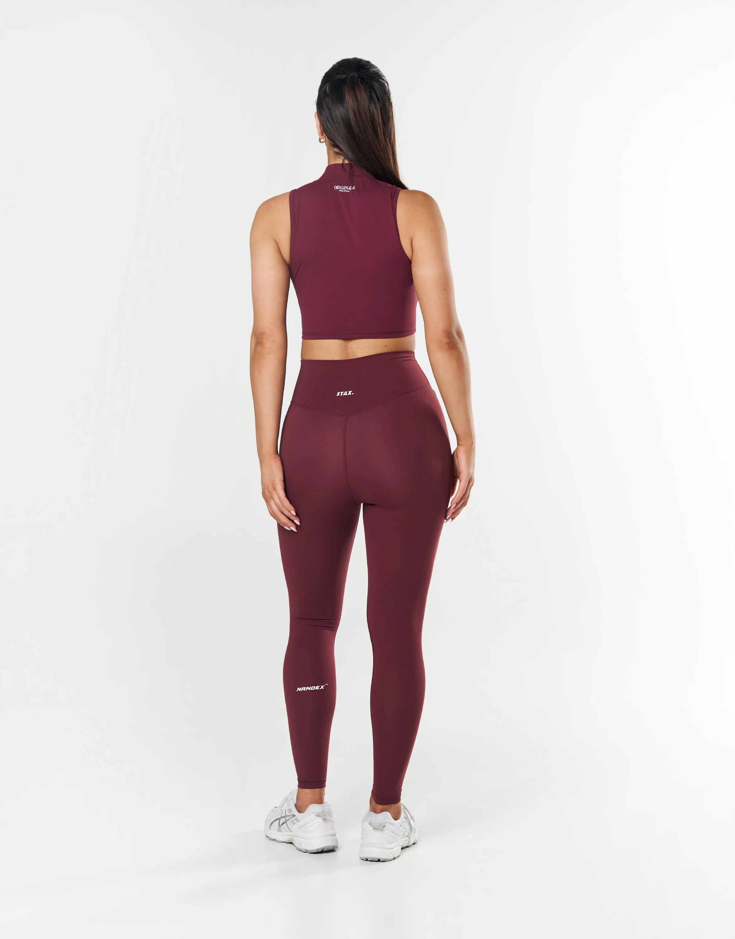 High Neck Cropped Tank NANDEX ™ Maple - Burgundy